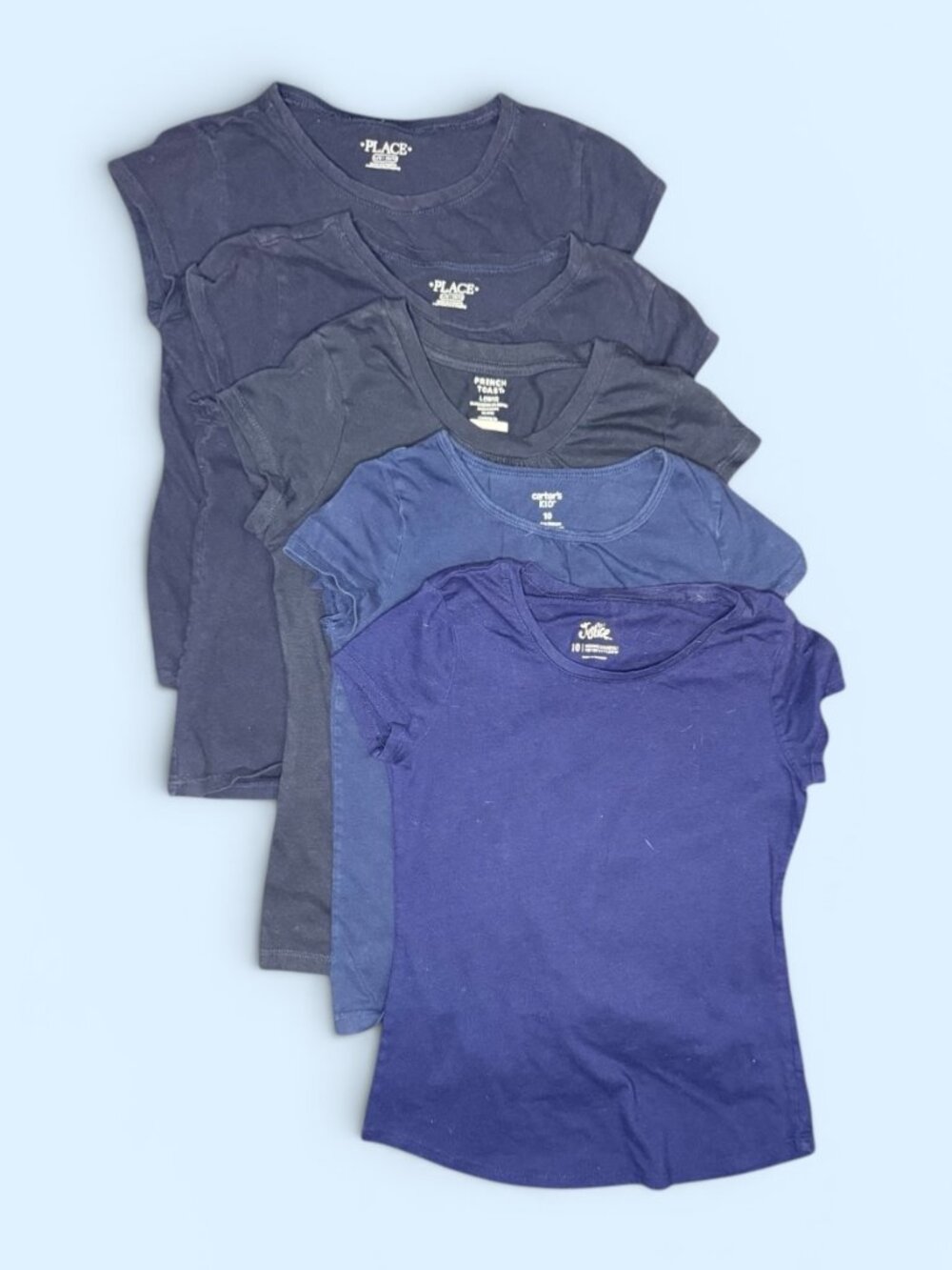 5 Dark Blue School Uniform T-shirts Sz 10